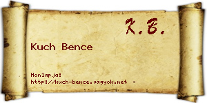 Kuch Bence névjegykártya